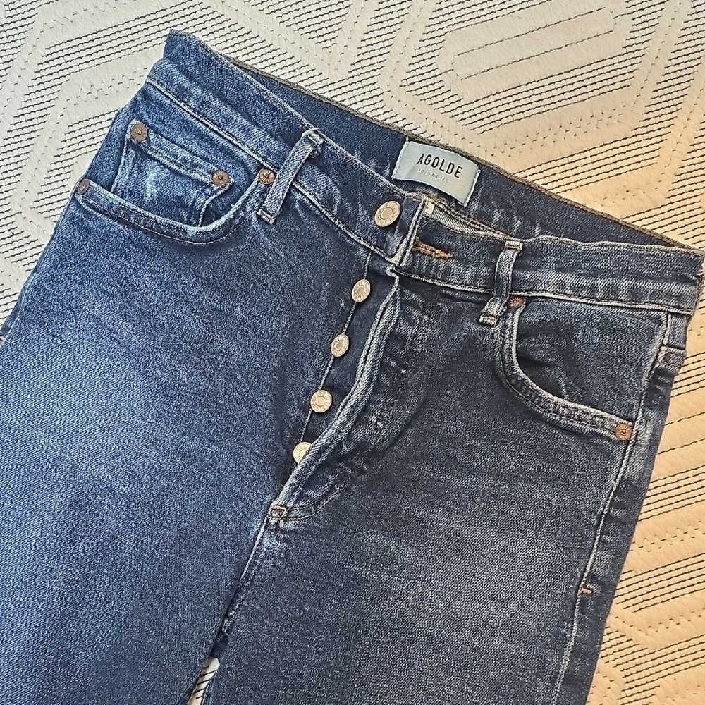 AGOLDE Button Fly Skinny Jeans